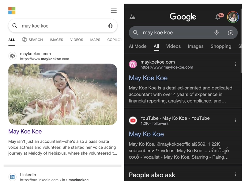 Search results for May Koe Koe